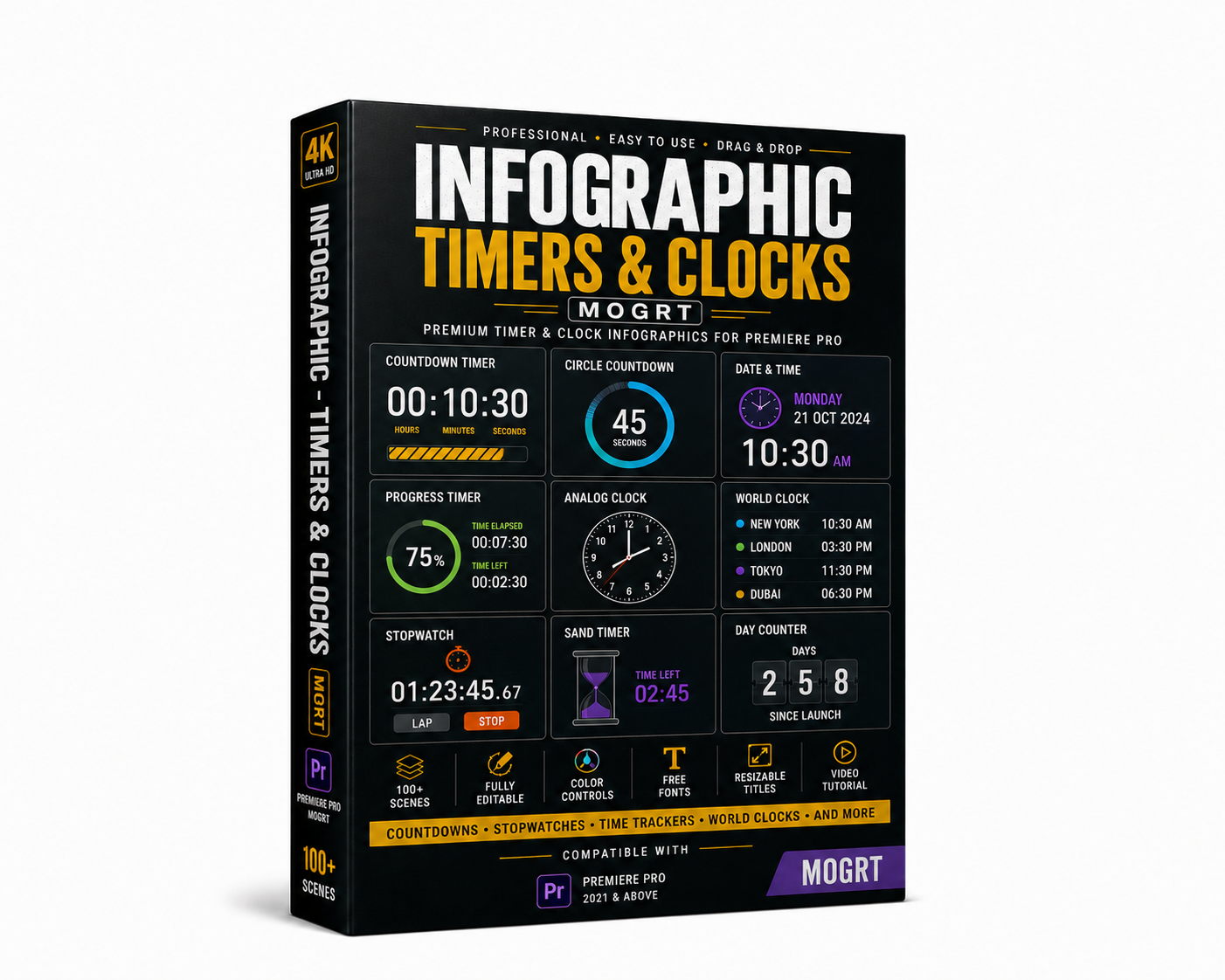 Infographic – Timers And Clocks MOGRT
